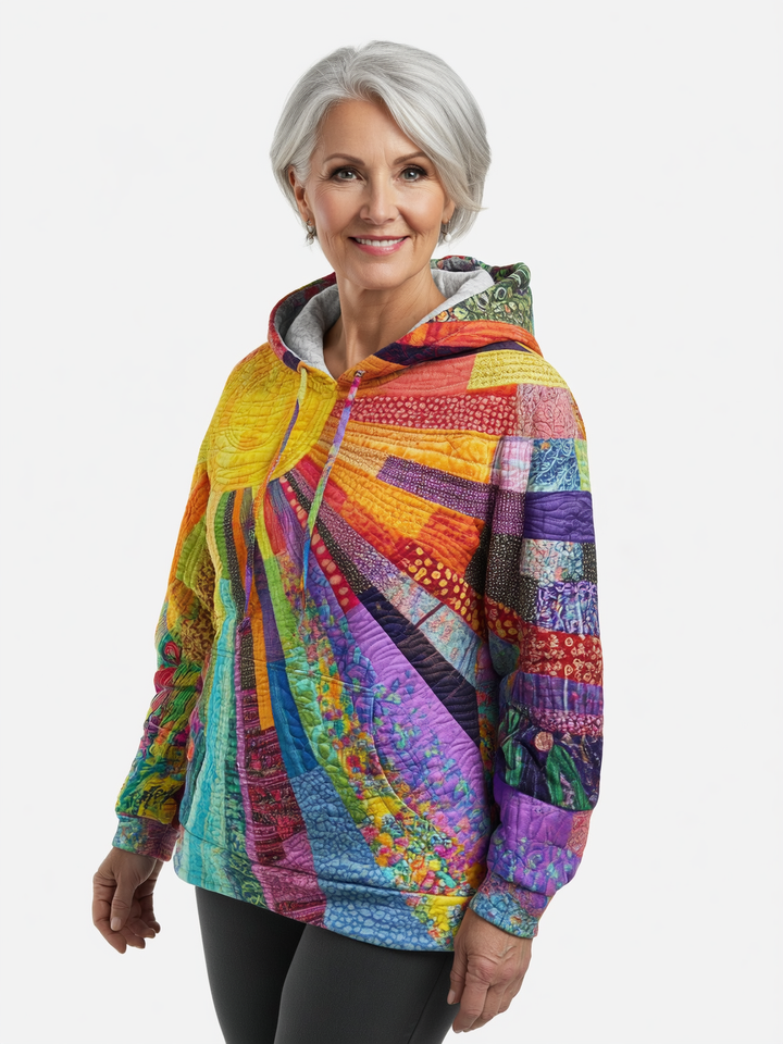 QUINN – BOHEMIAN MULTICOLOR PATCHWORK HOODIE