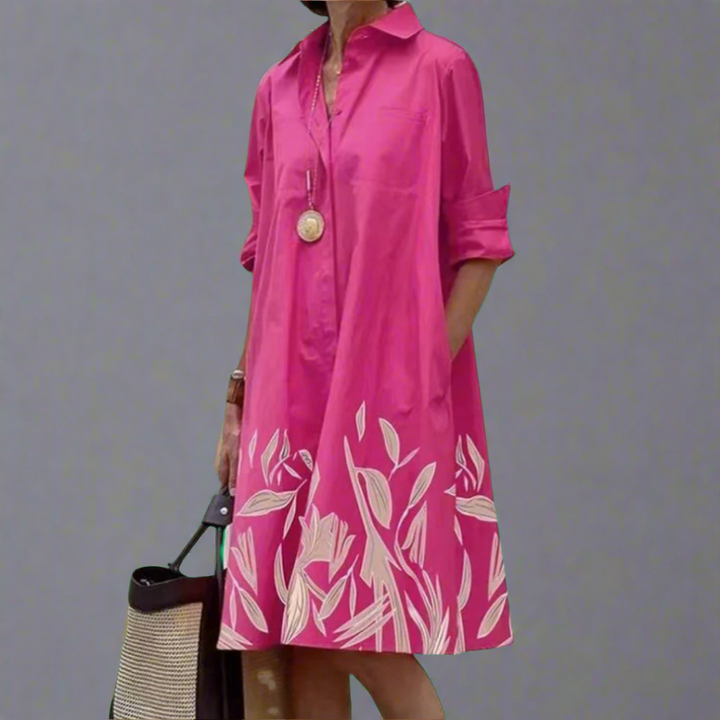 FAELINA – LUXURIOUS MIDI DRESS FOR EFFORTLESS ELEGANCE