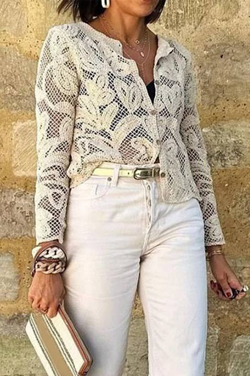 AMANI – CASUAL DAILY HOLLOW OUT BUTTONED OUTERWEAR