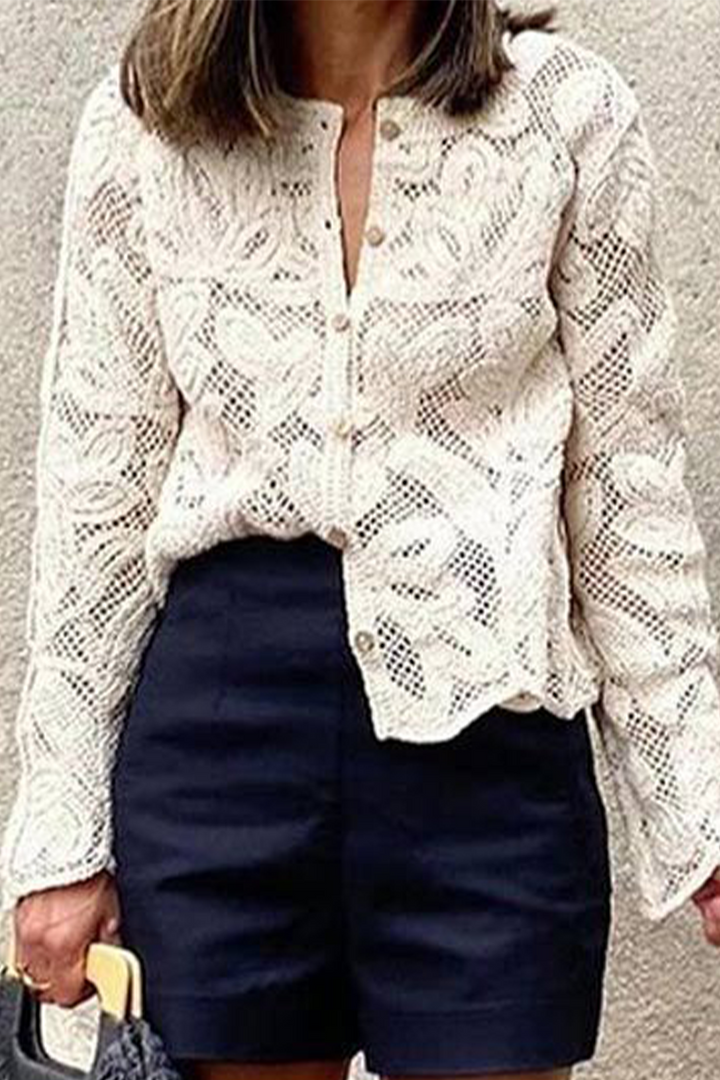 AMANI – CASUAL DAILY HOLLOW OUT BUTTONED OUTERWEAR