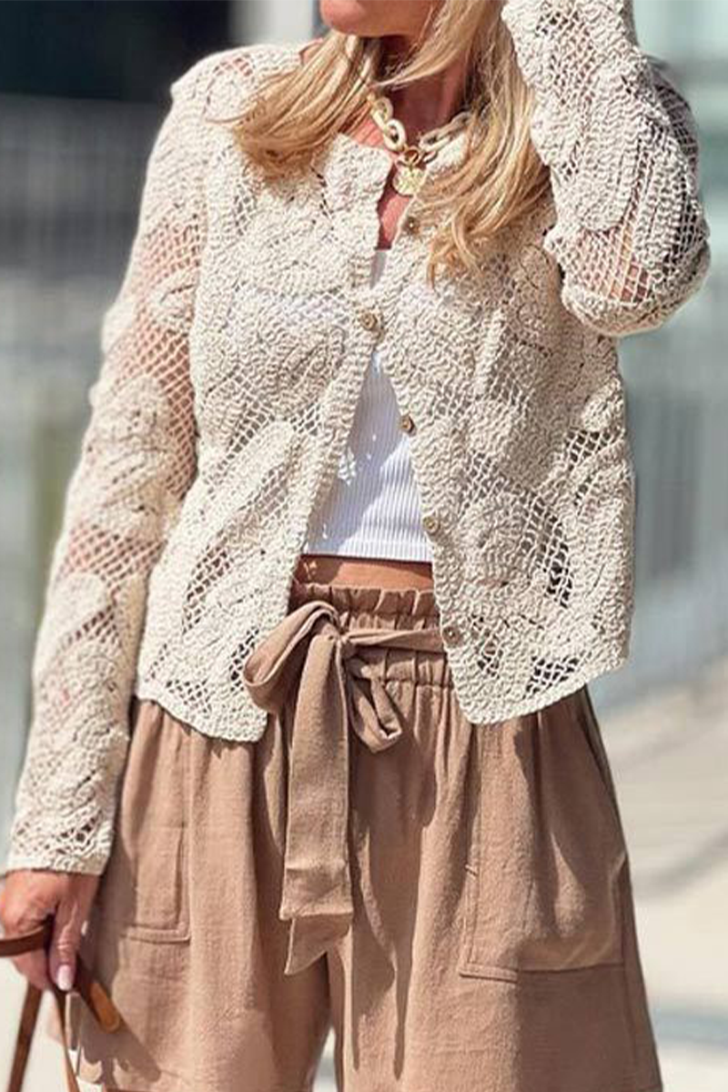 AMANI – CASUAL DAILY HOLLOW OUT BUTTONED OUTERWEAR