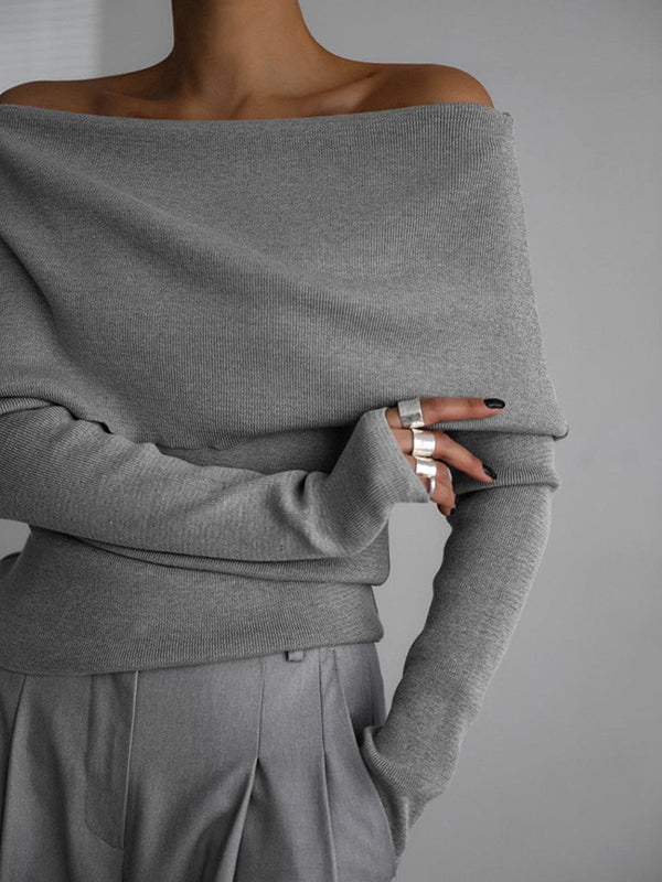 Erica - Off-Shoulder Elegance Sweater