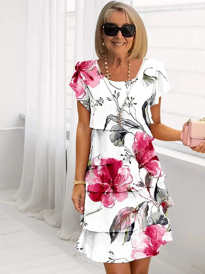 Maureen | Multi-Plant Cascading Floral Dress