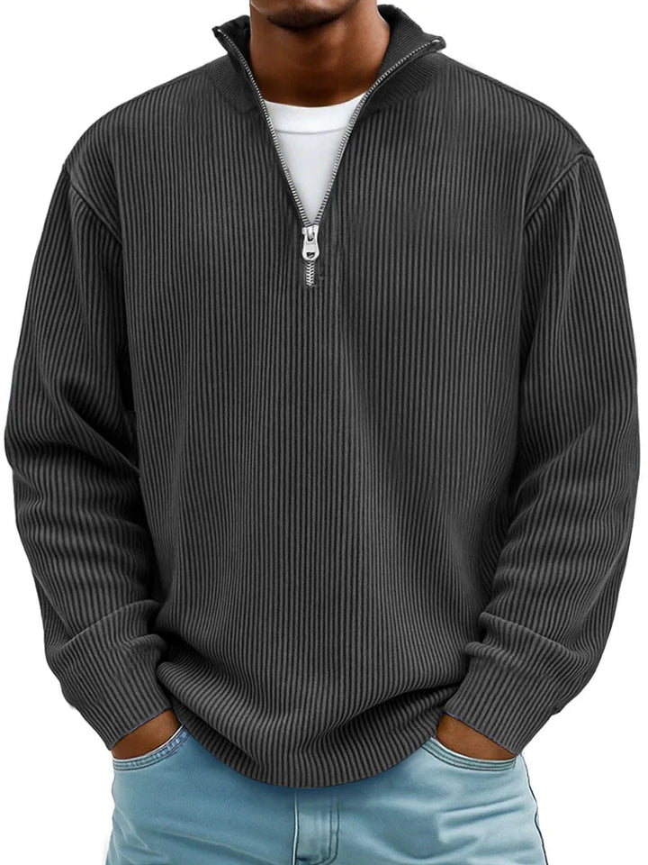 RANDAL – LONG SLEEVE HALF ZIP SWEATER