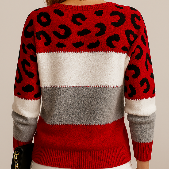 Charlene - Leopard Print Casual Sweater