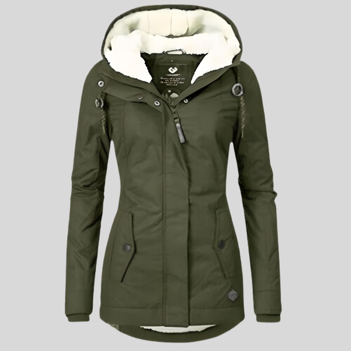 ORAVESSIA – WATERPROOF LONG JACKET WITH HOOD AND LINING