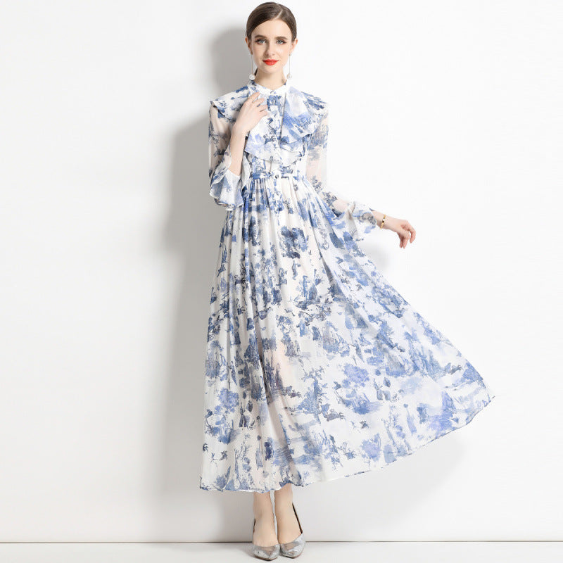 AERIS – ELEGANT INK PRINT DRESS
