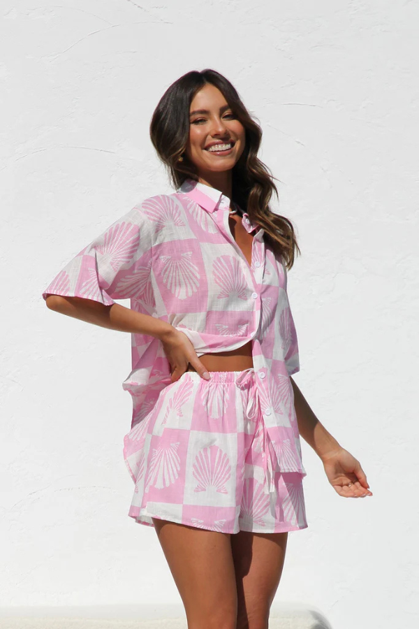 AVANYA – TRENDY SUMMER PRINT SHIRT AND SHORT SET