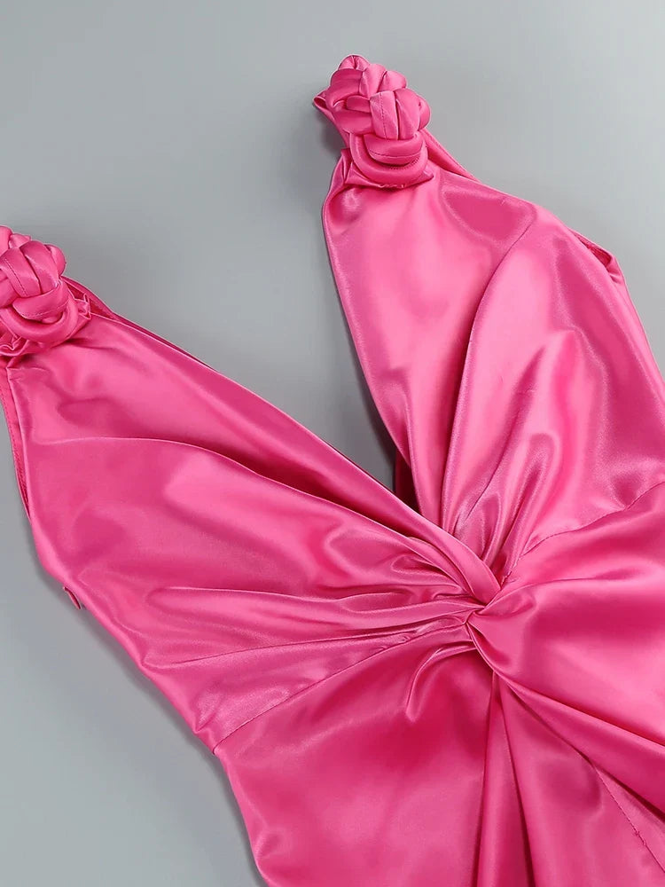 Zoey - Sleek Pleated Sleeveless Maxi Dress