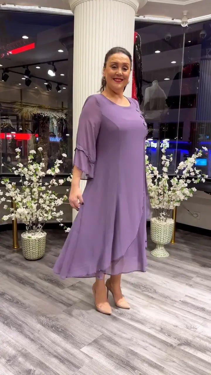 SAMARA – WOMEN'S CHIFFON SOLID COLOR LOOSE DRESS