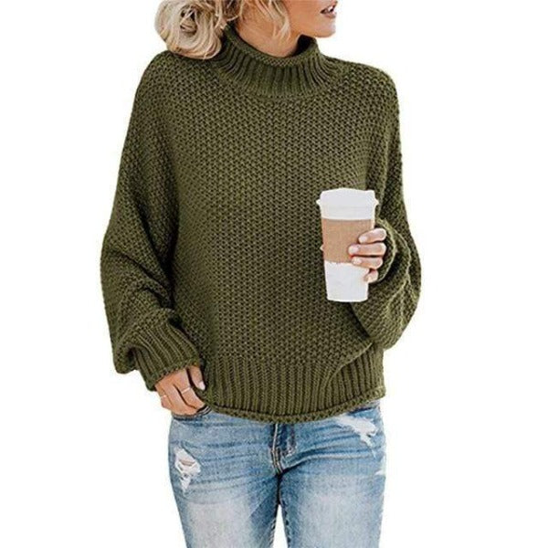 ZEVANYA – LOOSE KNIT PULLOVER SWEATER WITH EFFORTLESS STYLE