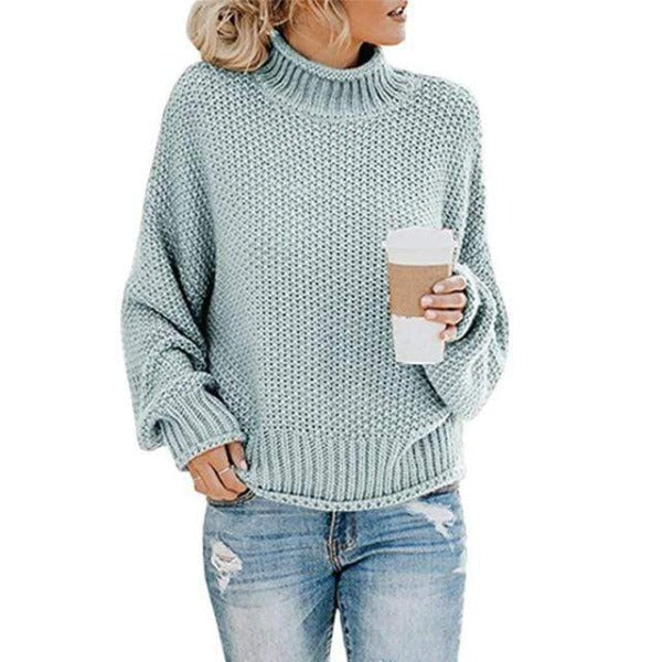 ZEVANYA – LOOSE KNIT PULLOVER SWEATER WITH EFFORTLESS STYLE