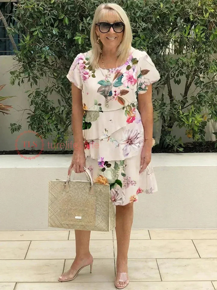 Maureen | Multi-Plant Cascading Floral Dress