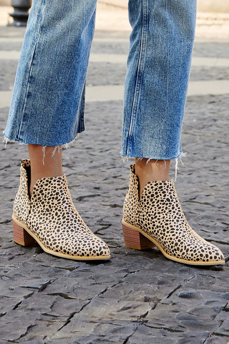 PRINTED ANKLE BOOTS