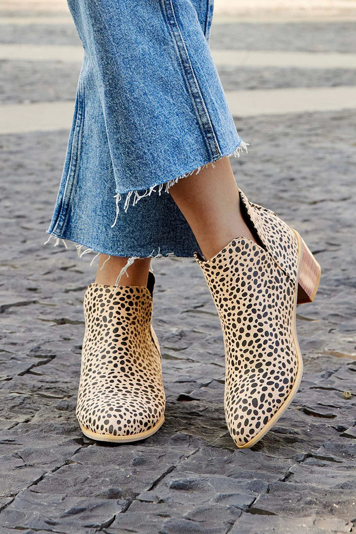 PRINTED ANKLE BOOTS