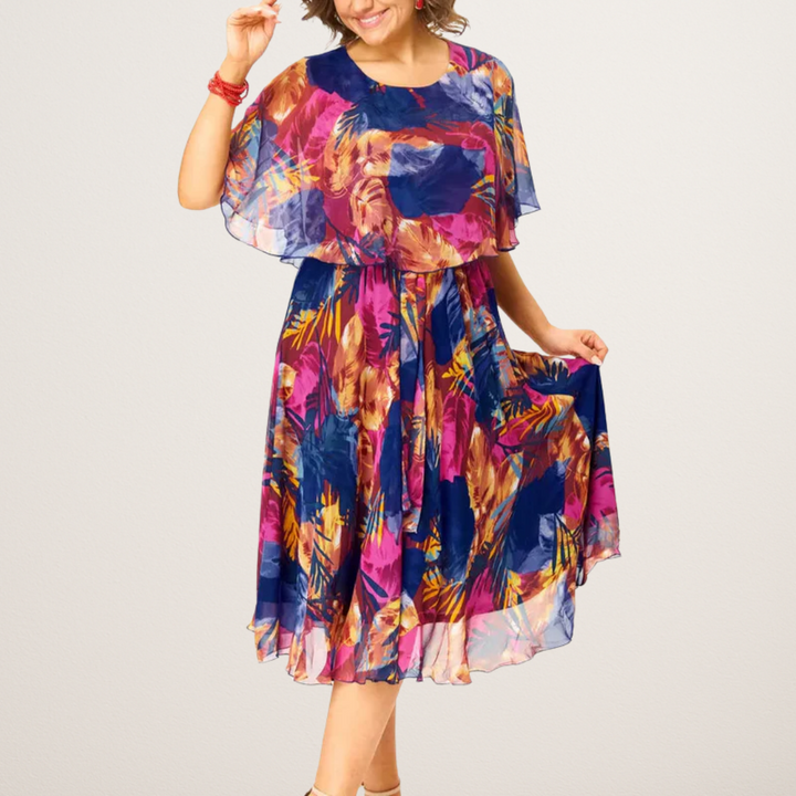 AYALA – COMFORTABLE PLUS SIZE CHIFFON DRESS
